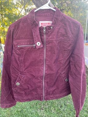 Mossimo Supply Co. Women's Burgundy Corduroy Zip Jacket